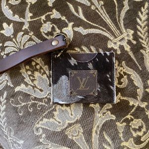 Repurposed LV Card Holder Wristlet